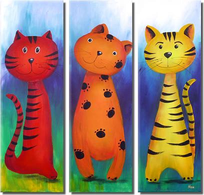 Dafen Oil Painting on canvas cat -set366